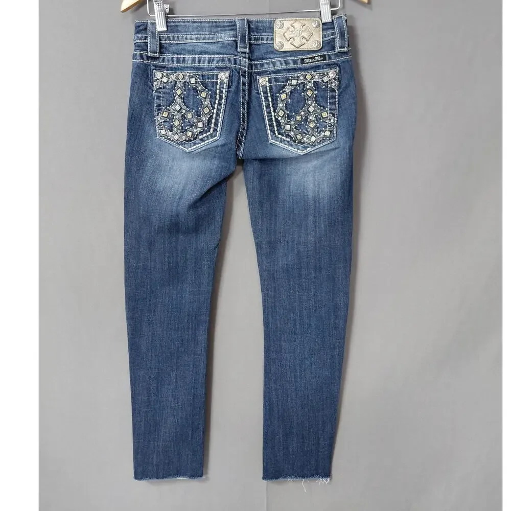 Miss Me Signature Boot Blue Stretch Jeans Women Size 26